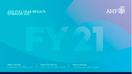 AMP FY 2021 Investor Presentation cover